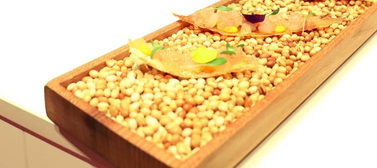 Perche Loë Gravlax, Betterave en pickles et yaourt au raifort et poivre sauvage